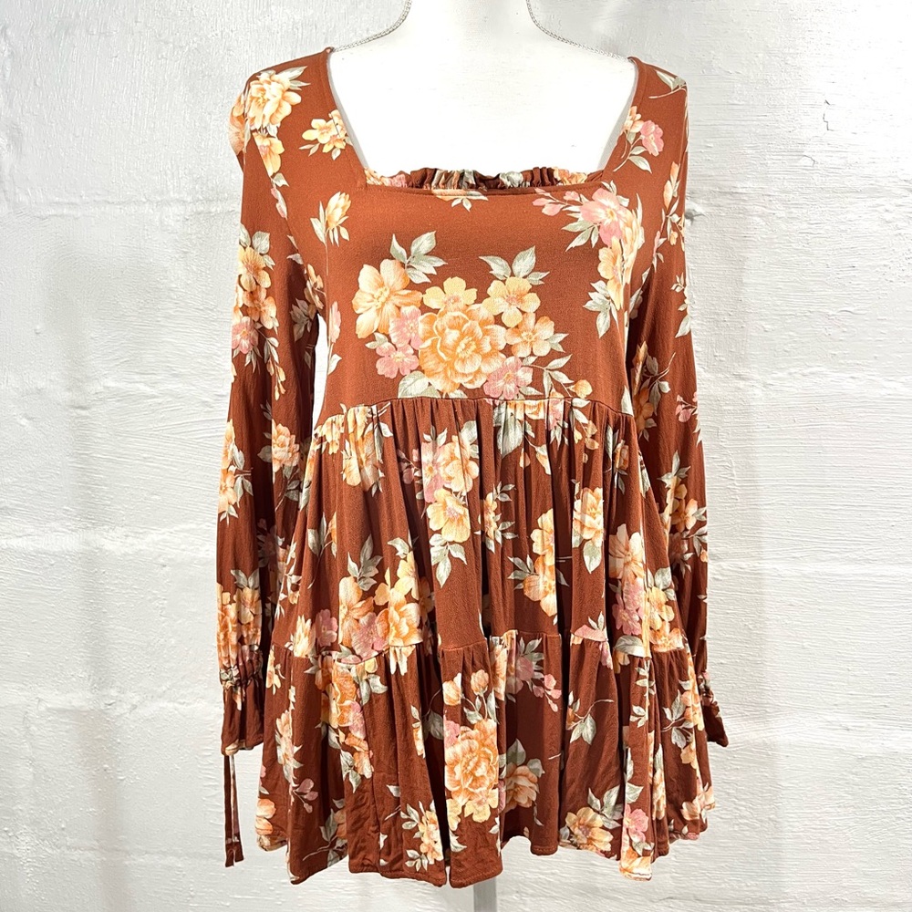 AMERICAN EAGLE OPEN BACK FLORAL BOHO DRESS (386)